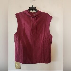 Athleta Sleeveless Hooded Pullover in Deep Wine